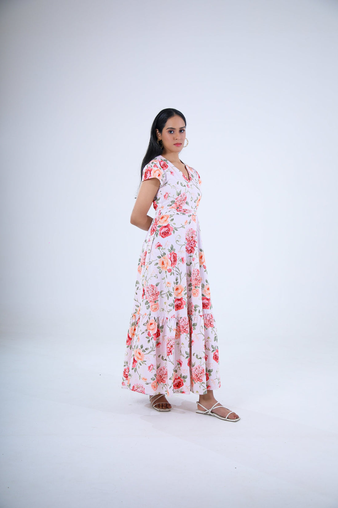 FLORAL WRAP MAXI