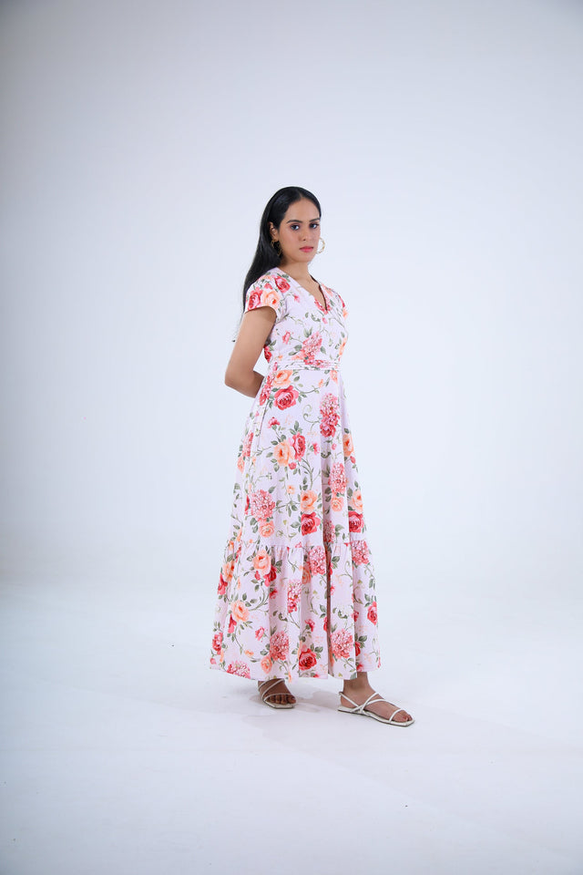 FLORAL WRAP MAXI