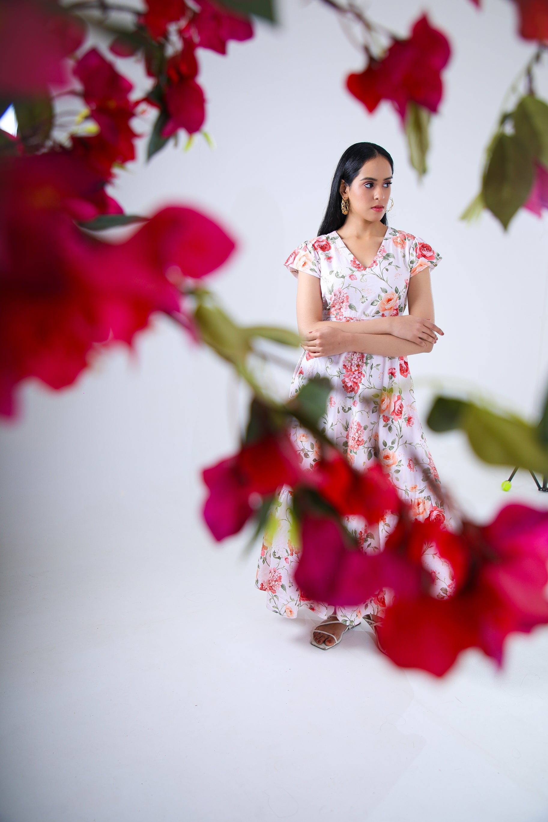 FLORAL WRAP MAXI