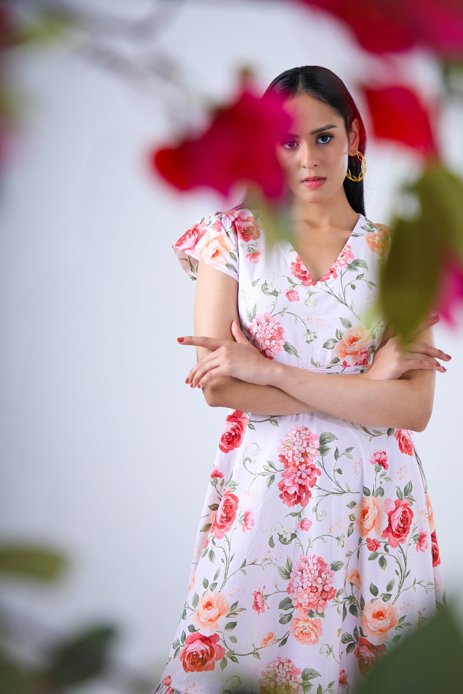 FLORAL WRAP MAXI