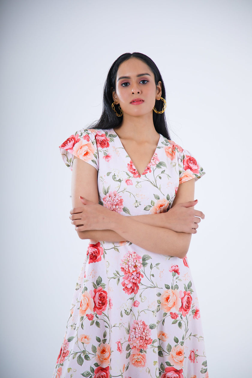 FLORAL WRAP MAXI