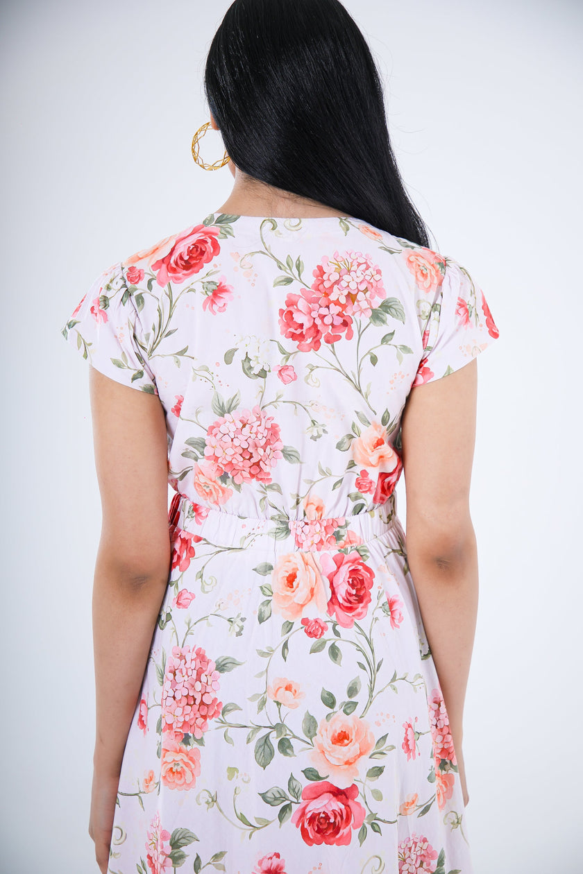 FLORAL WRAP MAXI